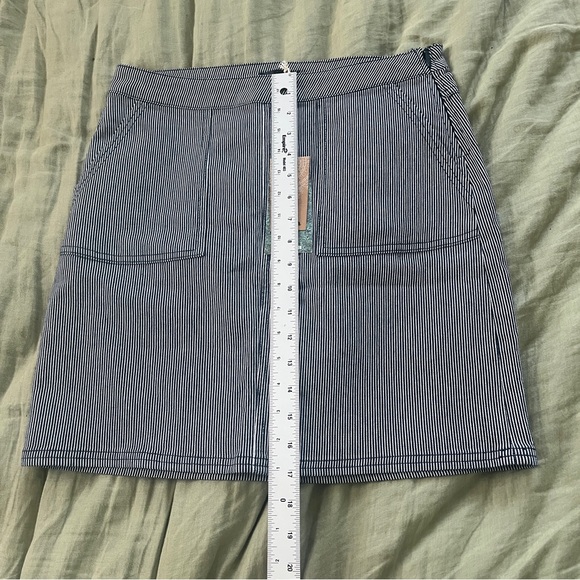 Prana Kara indigo stripe mini skirt Women’s Size 2 - Picture 10 of 10